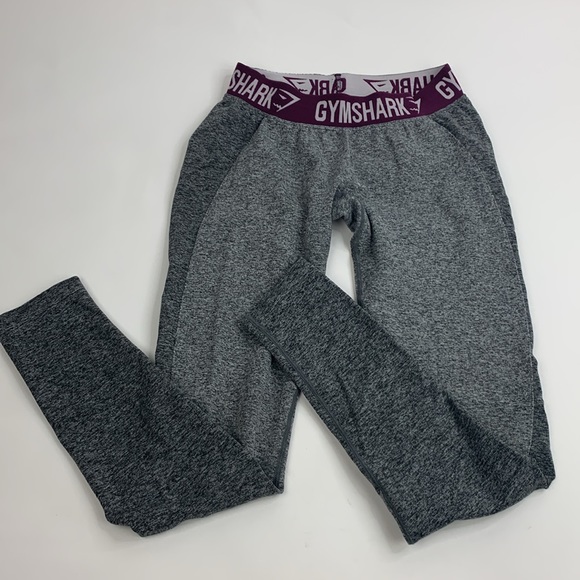 GYMSHARK Leggings Size Small Heather Purple gray with stretch Designer Workout - Picture 1 of 14